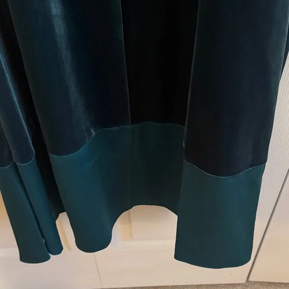 DKNY Dark Teal Velvet Midi Dress - Picture 4 of 4